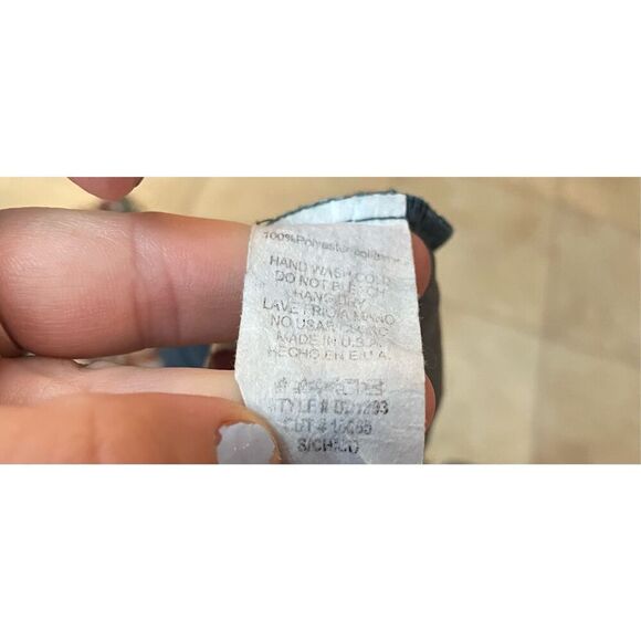 Promesa Small Dress Slate Gray Blue Floral V Neck - Picture 4 of 4